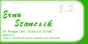 erno stancsik business card
